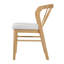 Ensemble de 2 chaises de salle à manger modernes, rembourrées en bois d'hévéa pour petite cuisine