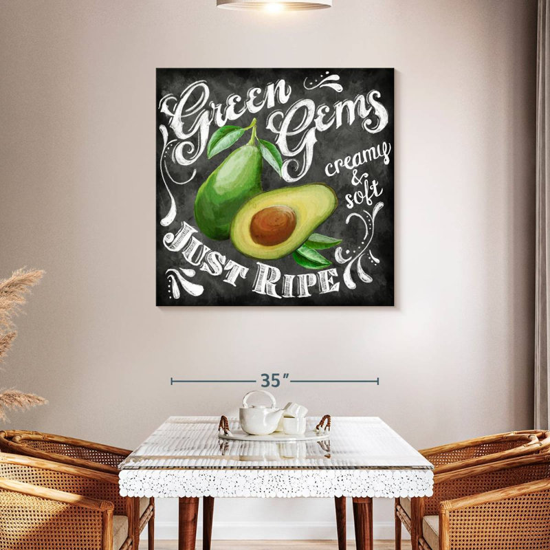 Yarlin Chalkboard Avocado, 39" H x 39" W
