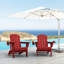 Chaise Adirondack pliante en polyéthylène haute densité Delman avec porte-gobelet double-1361014024