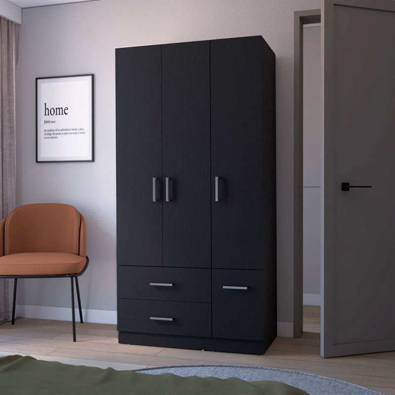Armoires, rangement pour vêtements pour la maison, Noir