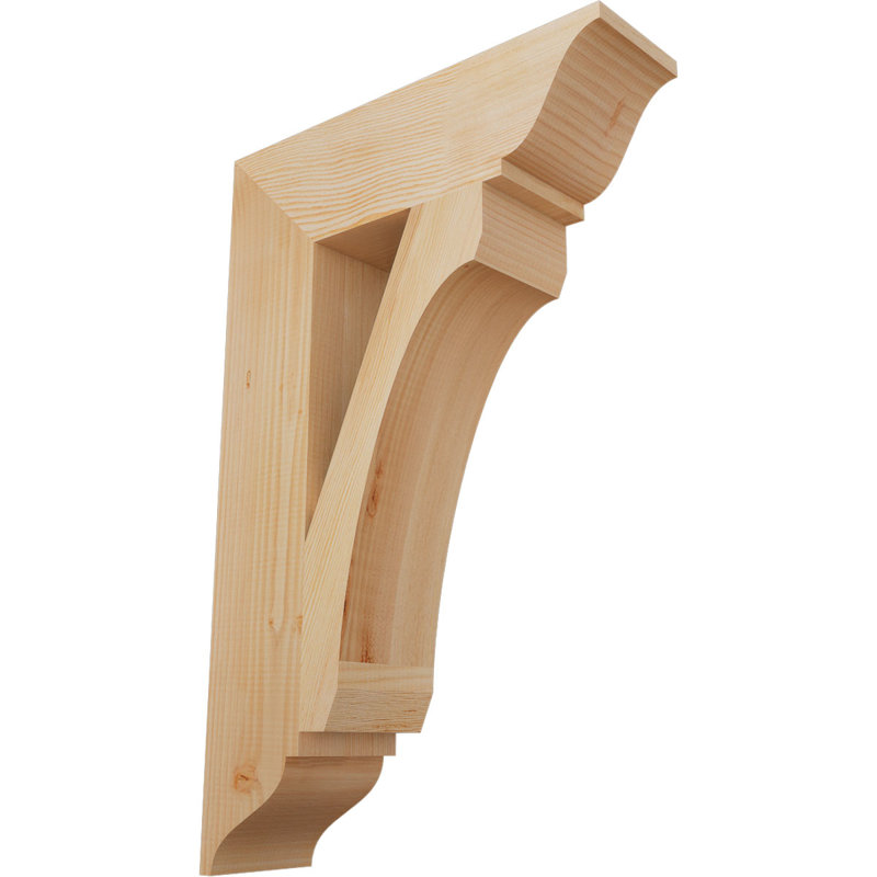 BKTLEC01 H 5.5'' W x 40'' D Wood Bracket/Corbel, Douglas Fir (Smooth), 34"H x 5.5"W x 22"D