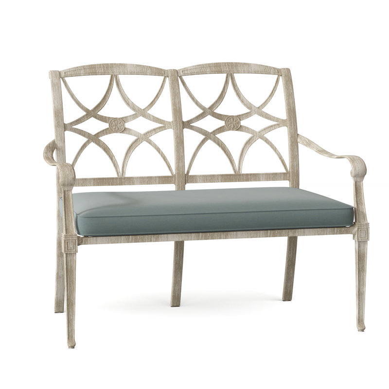 Wiltshire Outdoor Bench, Canvas Spa Sunbrella® Canvas, Chestnut Brown