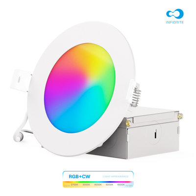 4" Slim Smart Recessed LED, 9W, Tunable White, Dimmable, Wi-Fi Enabled