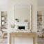 Miroir décoratif blanc rectangulaire en bois massif ondulé 30 po x 40 po, pour chambre à coucher, salle de bain, salon, entrée-130161193-130161194