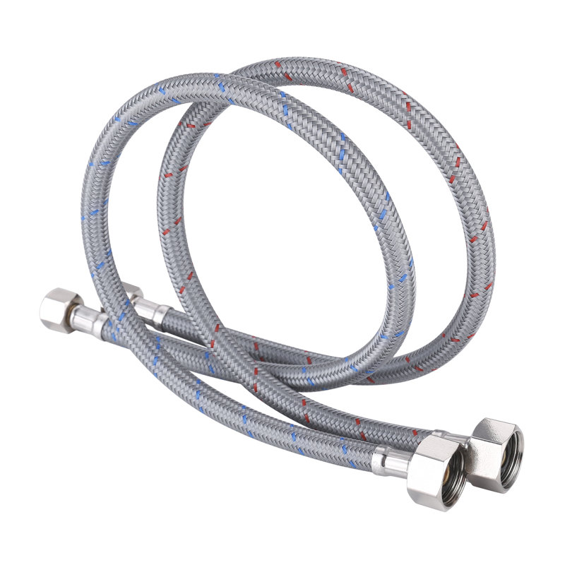 Connecteur de robinet en nylon tressé de longueur de 24 pouces Arcora 3/8 "Comp X 1/2" Fip. (1 paire)