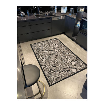 Framed Ivy Modern Pattern Woven Base Washable Area Rug