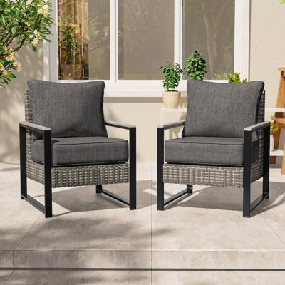 Ensemble de canapé de patio 2 pièces avec coussin Henrie