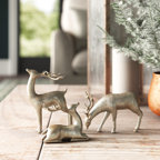 Reindeer Christmas Figurine Holiday Decor Set (Set of 6)