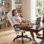 Fauteuil de massage, fauteuil inclinable chauffant avec 6 points de vibration - blanc-133587104-133587105