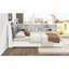 Lit plateforme en bois avec tête de lit, tablettes et 2 tiroirs, blanc-1544318324