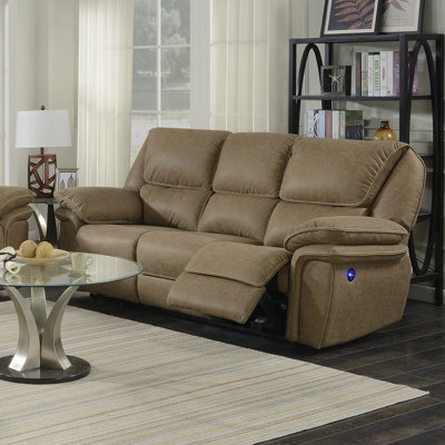 Ellinger 91.7'' Faux Leather Reclining Sofa