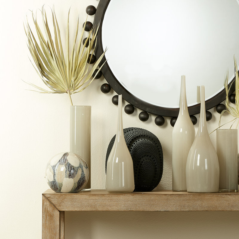 Glass Table Vase, White