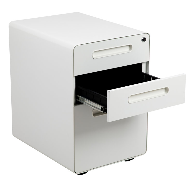 Rangement à 3 tiroirs Concho, Blanc