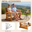 Fauteuil oscillant à deux places en bois massif-1847680526