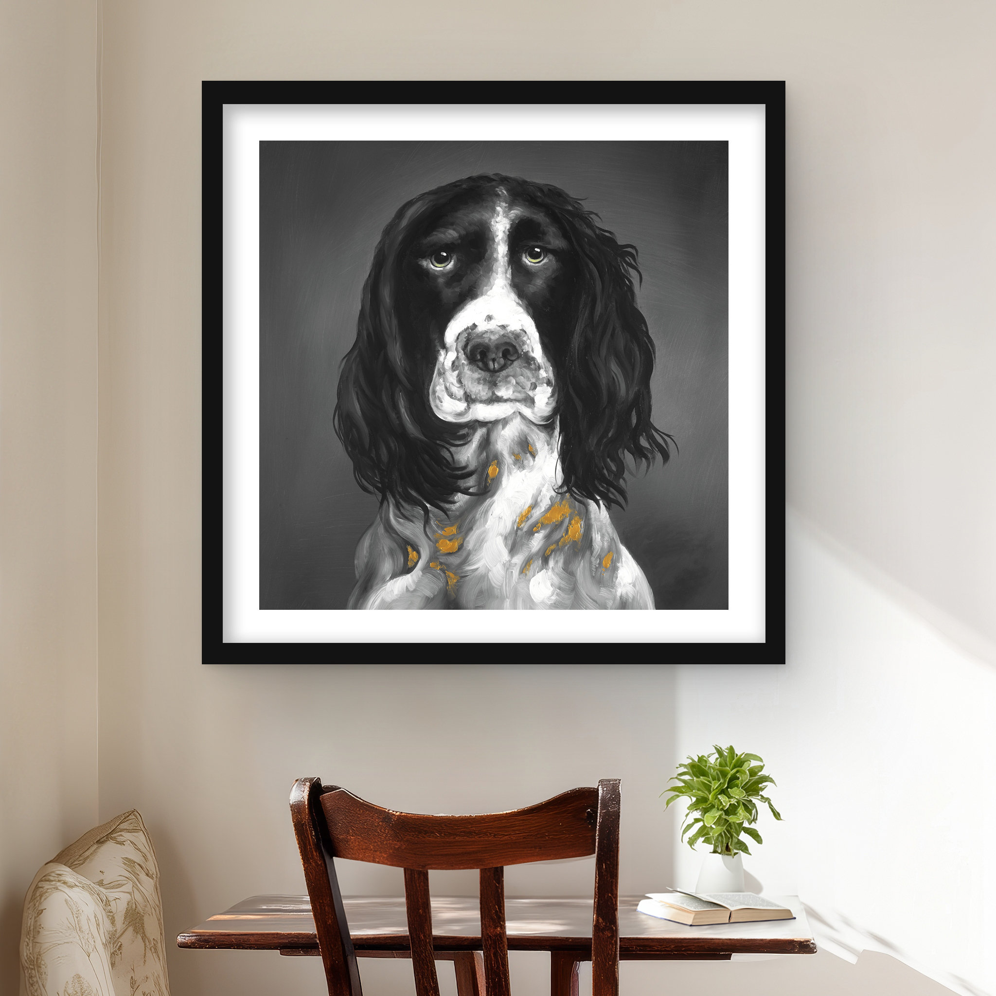 Lark Manor™ Beautiful English Springer Spaniel - Black Pets Framed ...
