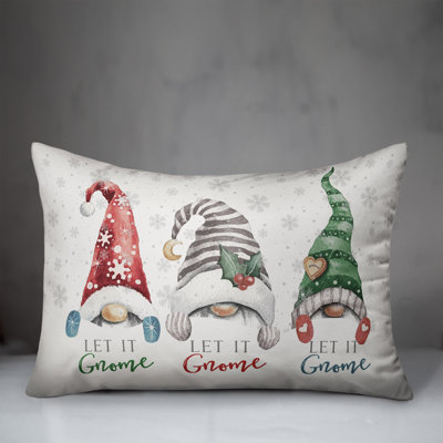 Let It Gnome Xthree Throw Pillow
