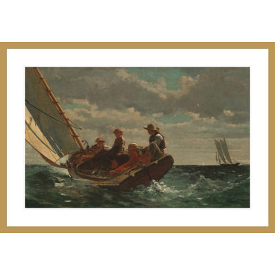 «Breezing Up (A Fair Wind)» par Winslow Homer, impression giclée encadrée