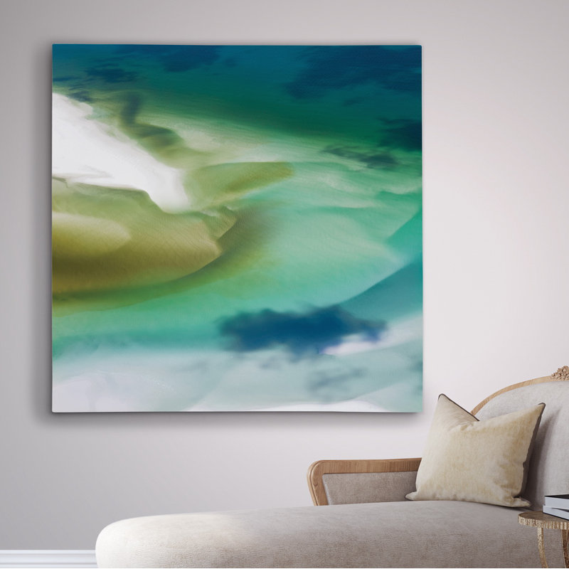 « délavé geo i », reproduction de peinture à l’huile, Toile tendue, H 16 po x l 16 po x P 1,5 po