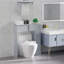 Armoire de rangement pour toilette avec tablettes réglables, support de toilette robuste et durable