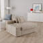 Canapé confortable en mousse beige, conception modulaire en velours côtelé pour un usage domestique