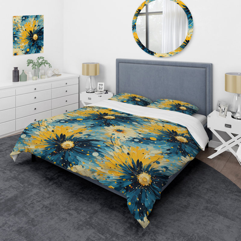 Ensemble de housse de couette Popart Doodle Explosion I, Housse de couette simple + 1 taie décorative stan