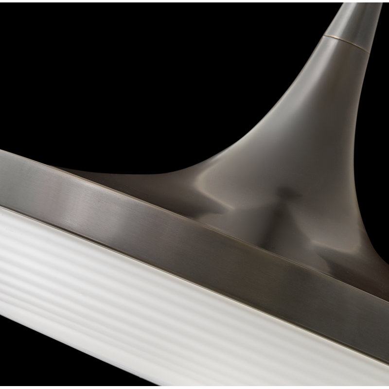 Elsa Black Oxide 32W LED Convertible Pendant with Cased Opal Shade