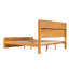 Cadre de lit Rigsby en bois pour lit queen size avec tête et pied de lit à double rangement ouvert-139223135