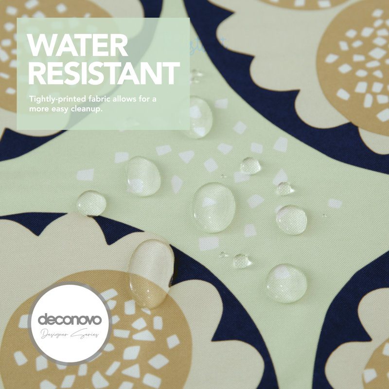 Deconovo tablecloth, water -repellent, washable tablecloth, 1 piece, 130 x 220cm, white, 130cm W x 220cm L