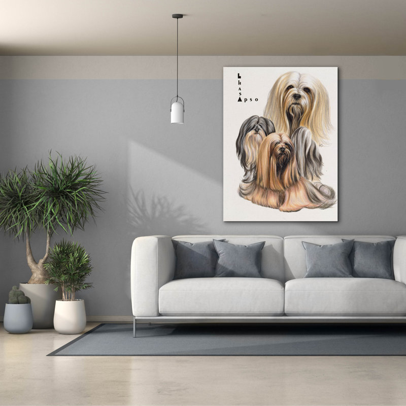 'Lhasa Apso' by Barbara Keith, Canvas Wall Art, 54" H x 40" W x 1.5" D