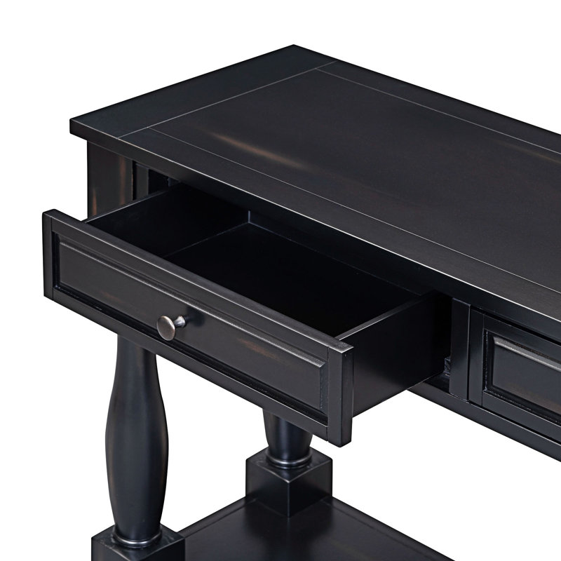 Console avec tiroirs et tablette, Espresso