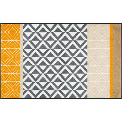 Leesa Non-Slip Geometric Indoor Doormat