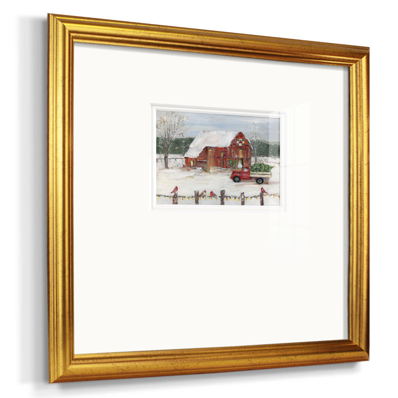 Christmas Farmyard - Single Picture Frame Graphic Art, 21" H x 21" W x 1.25" D
