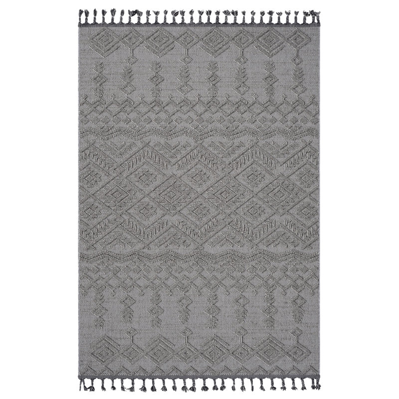 8X10 White / White / Traditional Indoor / Outdoor Area Rug, Rectangle 7'9" x 10'