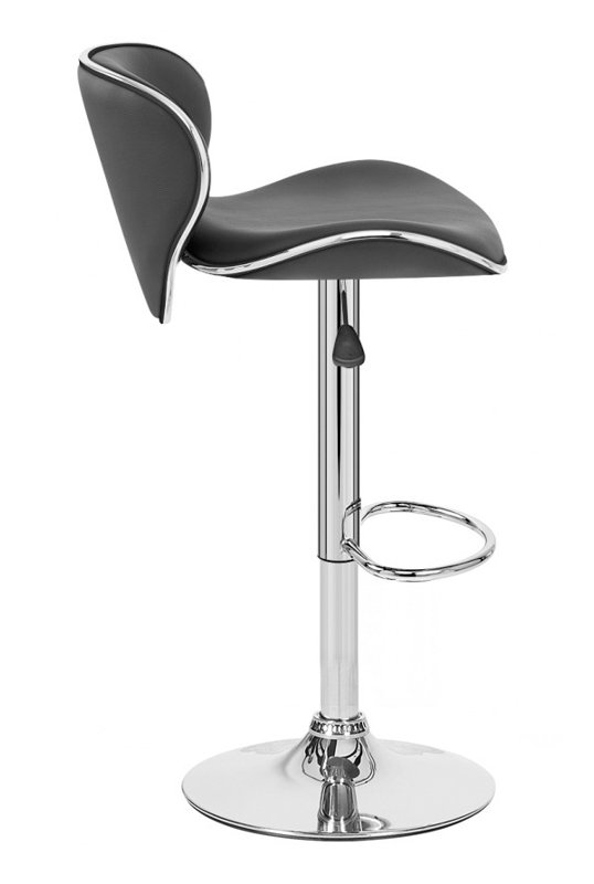 Boca Swivel Upholstered Adjustable Height Counter Stool with Metal Frame, Black