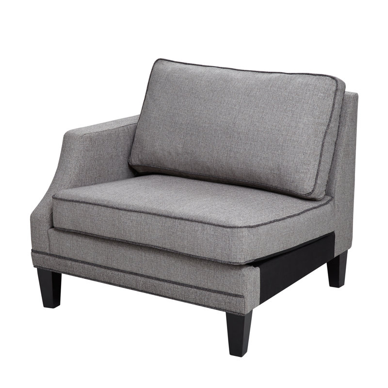 Ensemble de canapé modulaire avec accoudoir droit en tissu de 36 po de largeur Gordon faisant face à un bras