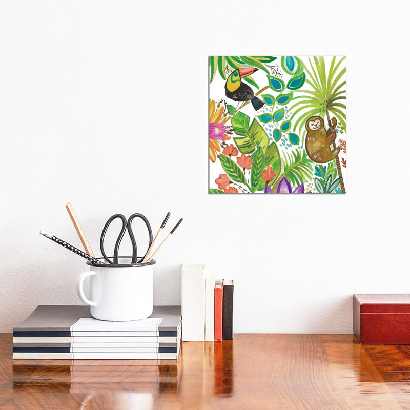 Tropical Wildlife II by Ani Del Sol - Wrapped Canvas Painting, 30.48 cm H x 30.48 cm W