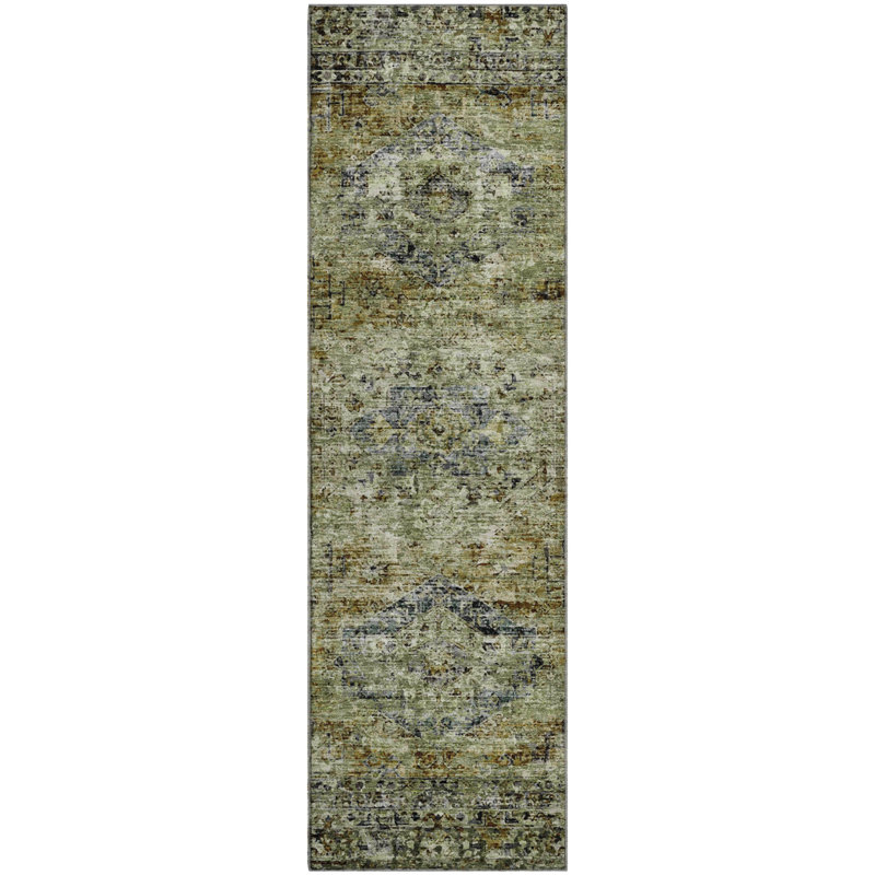 Tapis de qualité supérieure Mayfield Global, Tapis de couloir 2 pi 3 po x 7 pi 6 po, Aloès