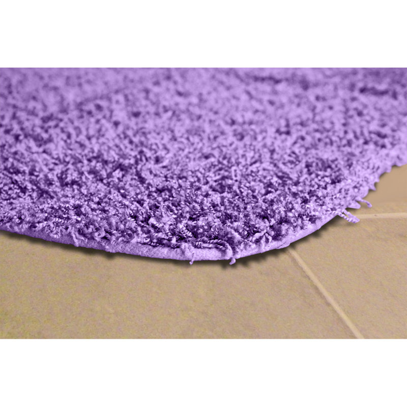 Tapis pour salle de bain en nylon avec envers antidérapant Frechette, Tapis de couloir 22 po x 60 po, Violet