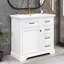 Meuble-lavabo 36 po avec lavabo, lavabo en céramique, 2 tiroirs basculants, charnières de porte à fermeture en douceur-130604260