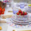 Assiette plate multicolore à papillons