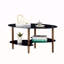Table basse noire ovale en verre