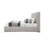 Grand lit Orane en tissu gris