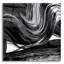 Art mural en verre «Swirl 3 Bw» par Piper Rhue, 12 po x 12 po-864906129