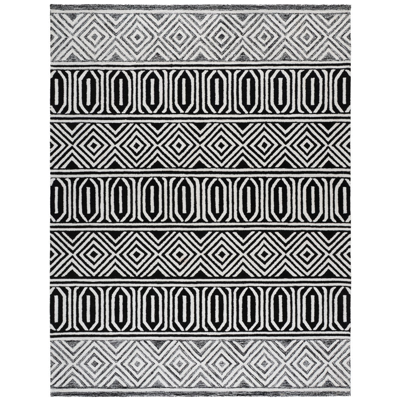 Tapis ivoire / noir Capri 702, Rectangle 8 pi x 10 pi