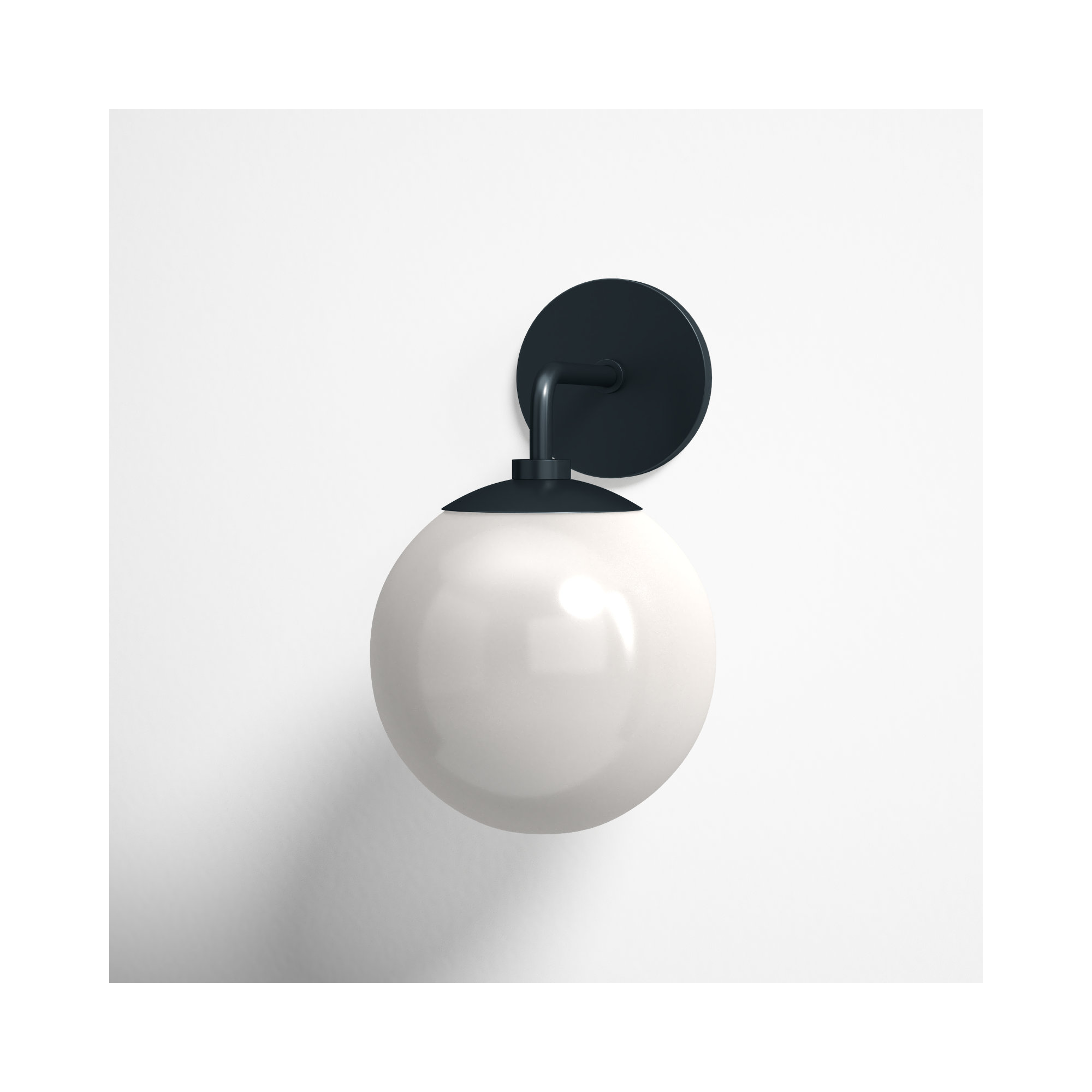 Luna Single Light Glass Steel Dimmable Armed Sconce, Old Bronze