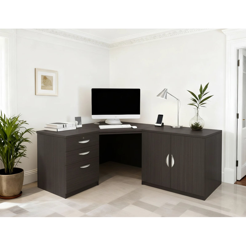 Corner Executive Desk, Black Havana