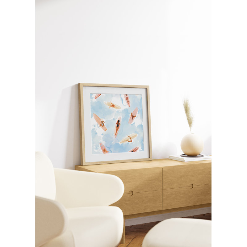 Cadre photo en bois massif avec verre, Beige, L 20 po x H 20 po