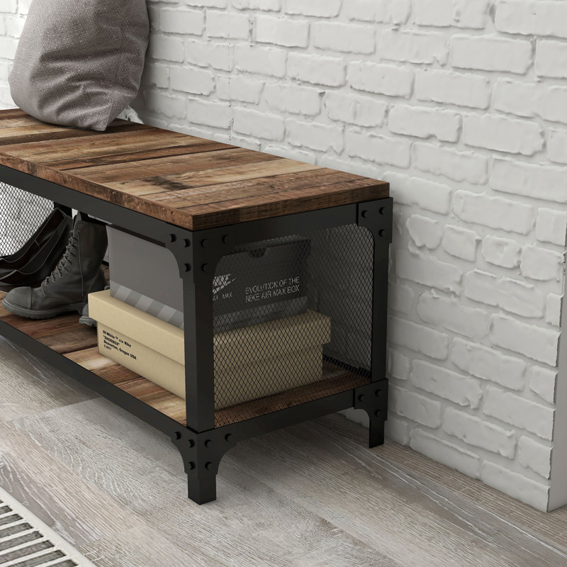 Ragen Storage Bench, Reclaimed Barnwood
