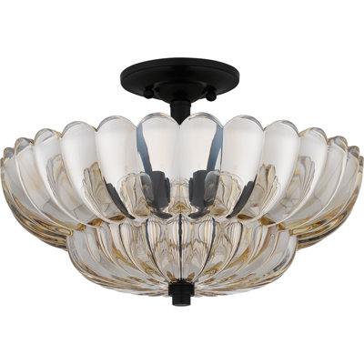 Libbie 4-Light Mottled Cocoa Semi-Flush Mount