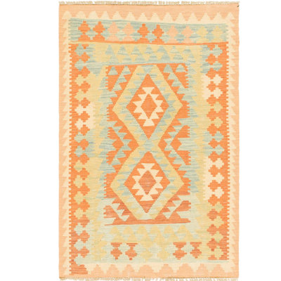 Tapis en laine rouge 2 pi 8 po x 4 pi 2 po one-of-kind main-noué la new age Elland